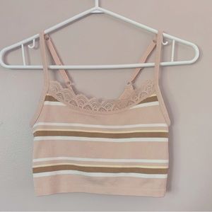 Aerie ribbed cropped tank